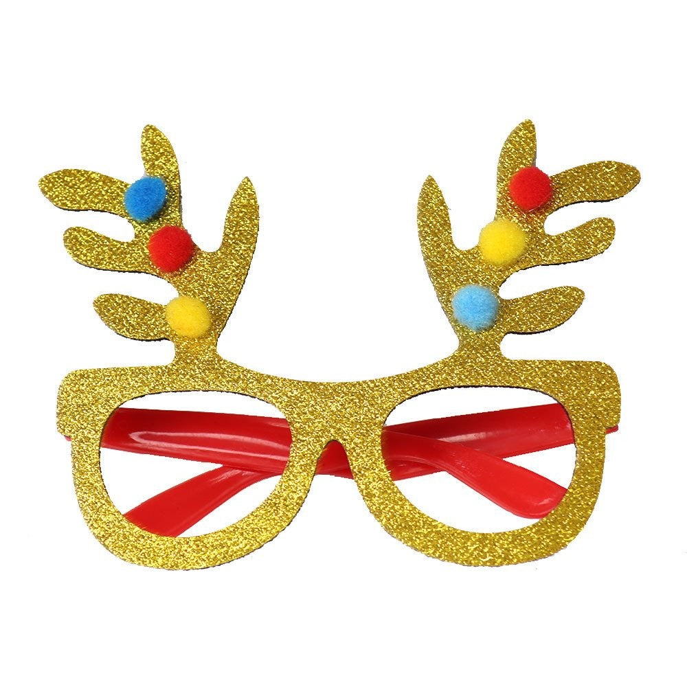 Gold with Cotton Bauble Glasses