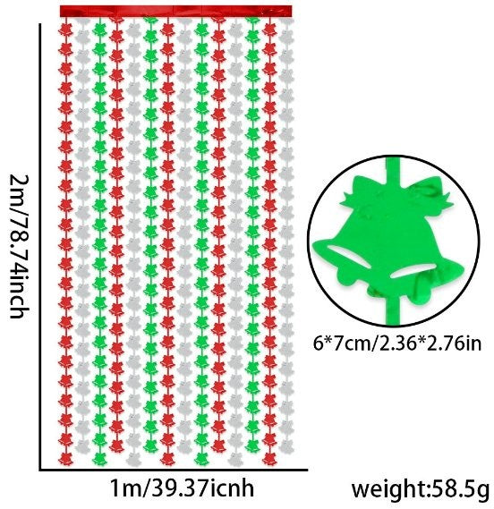 Green Bell Tinsel Curtain 6