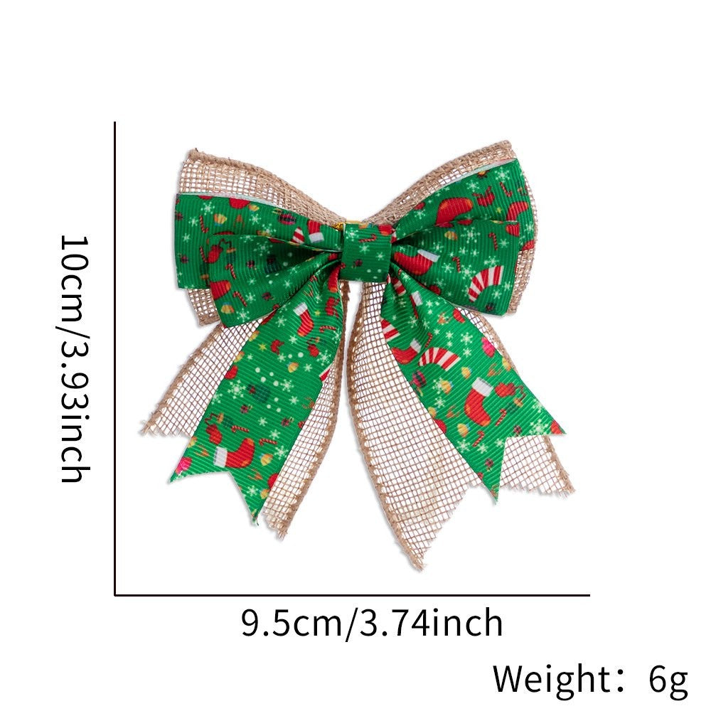 Green Fabric Stocking Bow