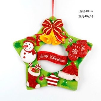 Green Five-Pointed Star Wreath