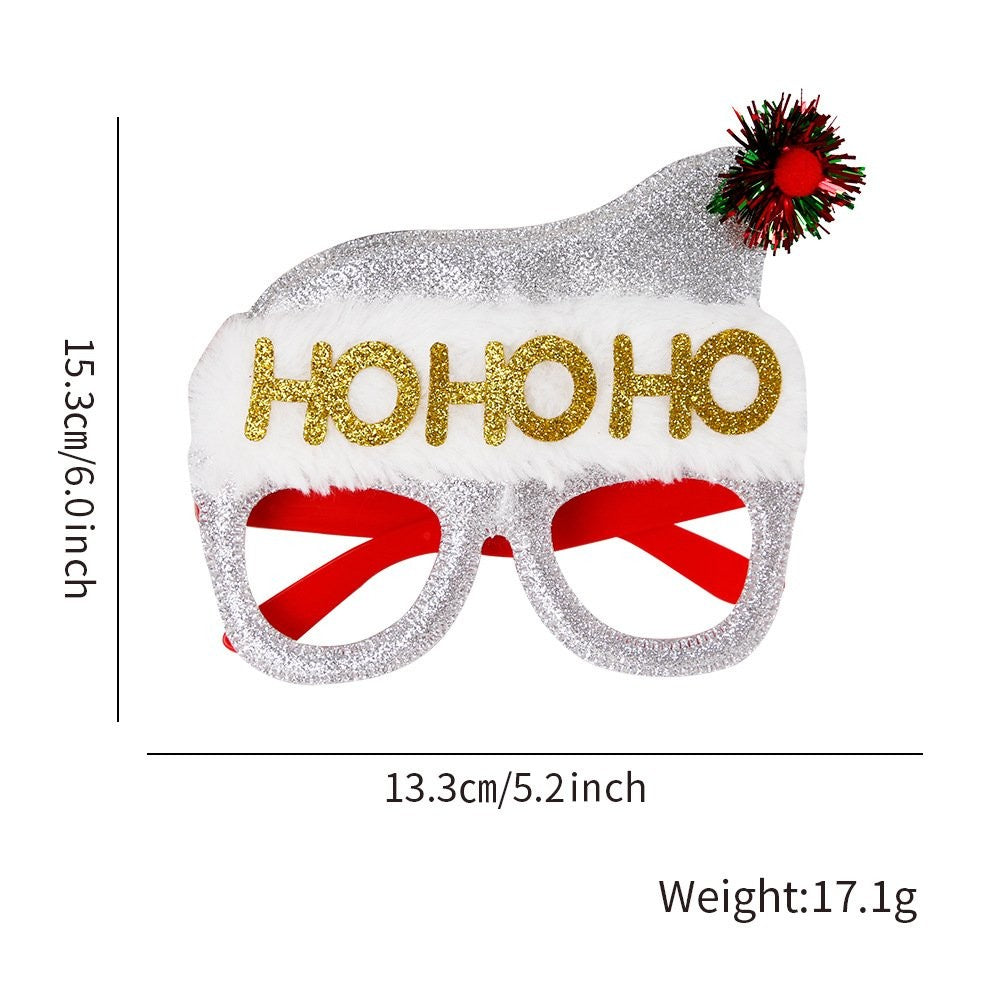 Green Santa Hat Glasses 3