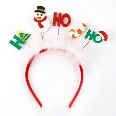HO Snowman Candy Cane White Fluffy Headband 23*23cm