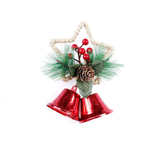Jute Twine Five-Pointed Star Shape - Red Bell Garland