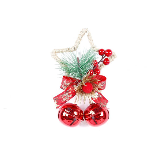 Jute Twine Five-Pointed Star Shape - Red Five Star Bell Garland