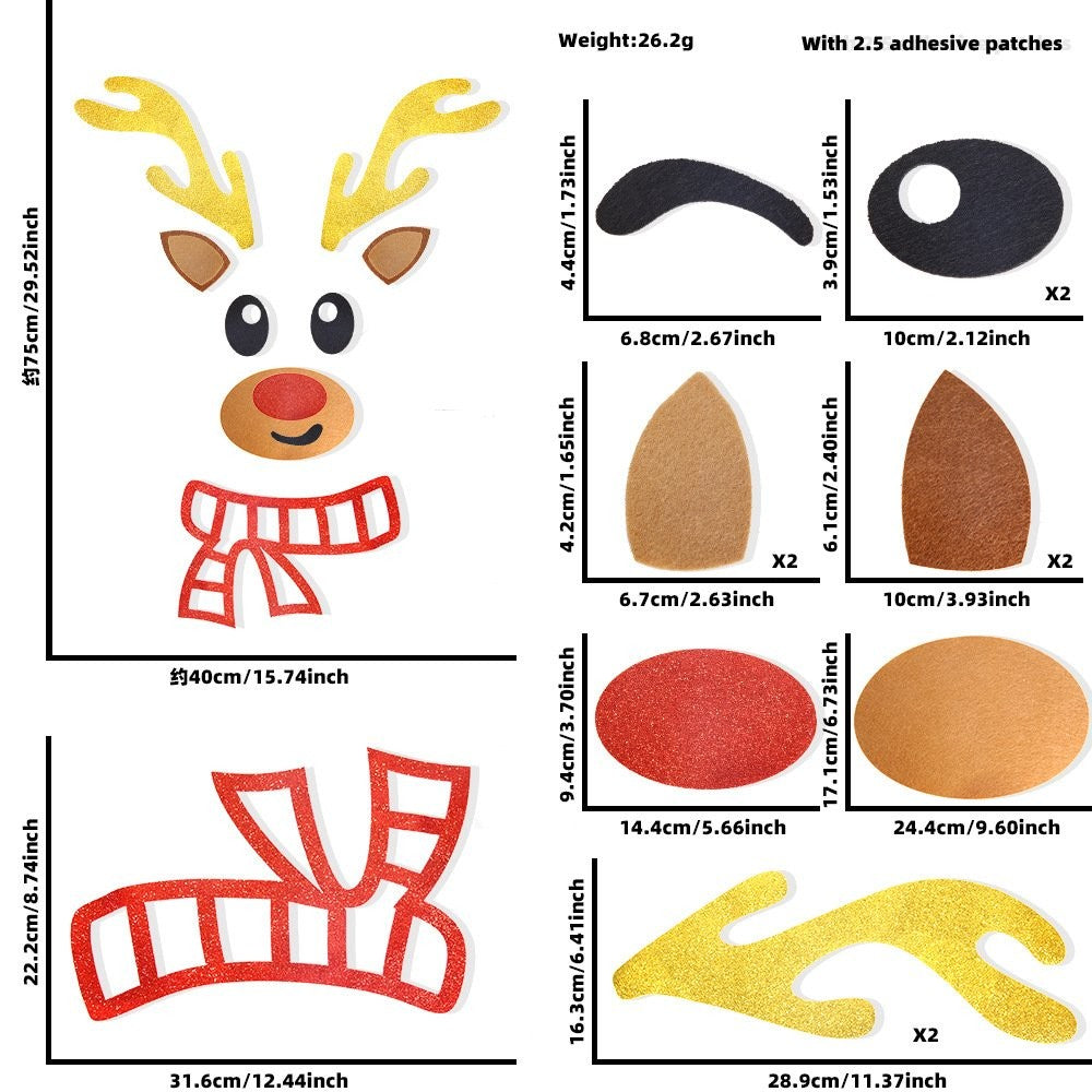 Large Santa Claus Style (Includes 60 Pc Glue Dots) Door Sticker 5