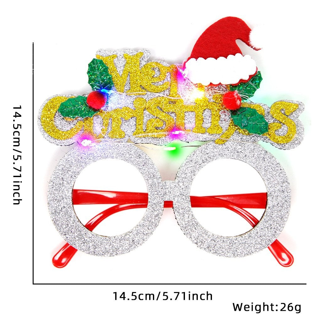 Letter Santa Hat Style (with LED) Glasses