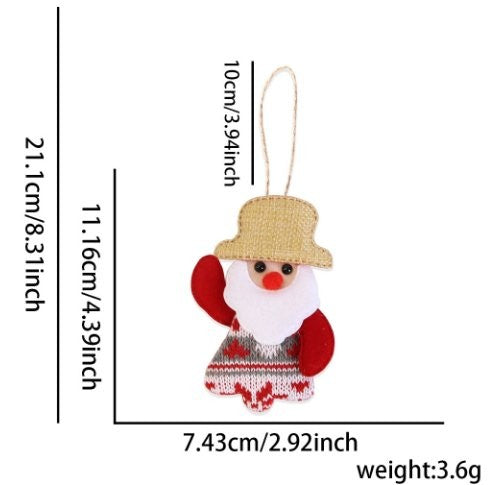 Light Brown Hat Santa Tree Ornament