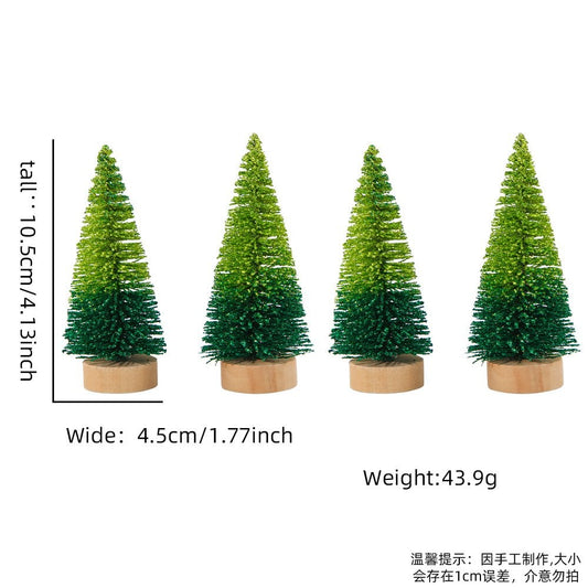 Light Green Dark Green Gradient Style (4-Pack) Tree