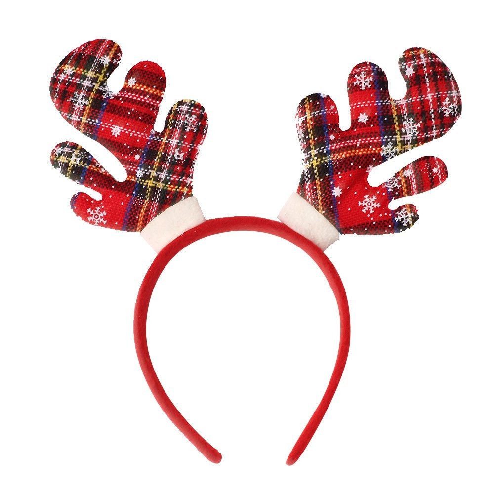 Main Red + Green Antler Headband