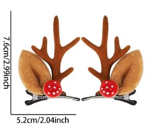 Mushroom Brown Antler Hair Clip