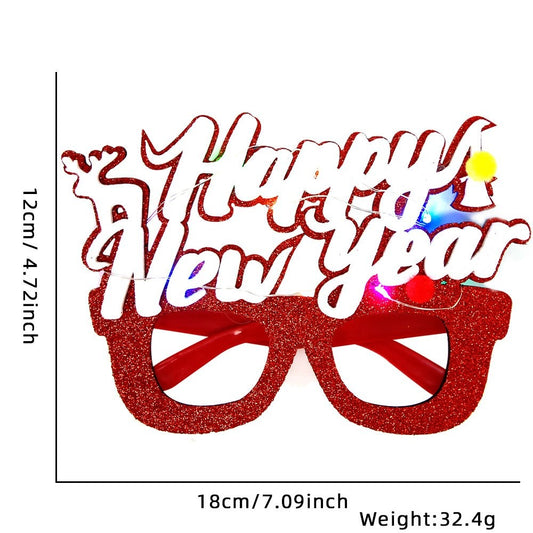 New Year Happy Letter Style (with LED) Glasses
