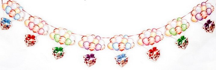 Paper Air Bauble Gift Box Bunting