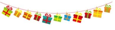 Paper Christmas Gift Box Bunting
