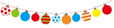 Paper Christmas Round Bauble Bunting 2