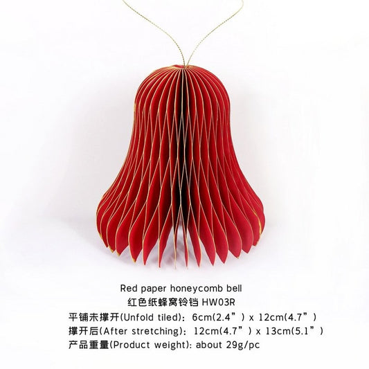 Paper Honeycomb Bell (110g Double + Gold Pink)