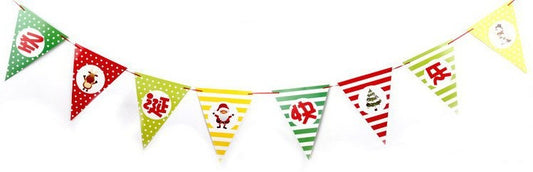 Paper Merry Christmas Triangle Bunting
