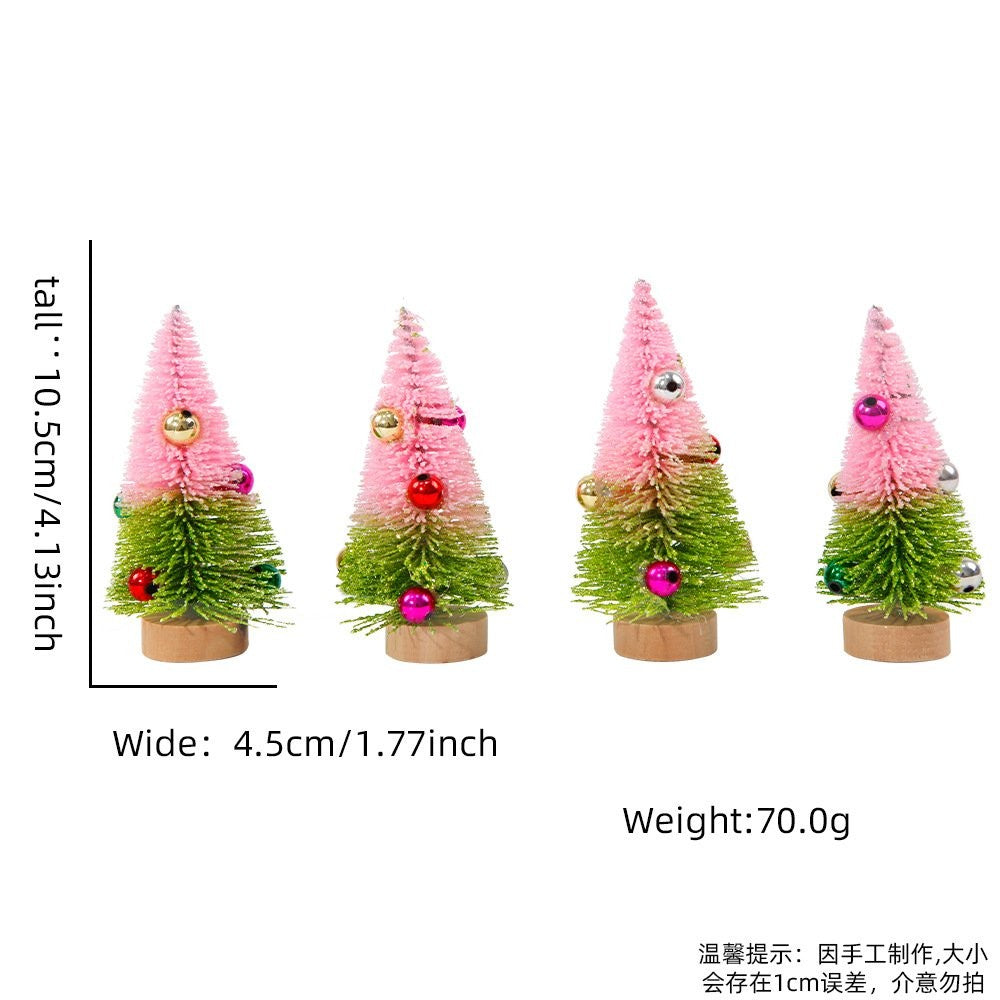 Pink Green Gradient Bell Style (4-Pack) Tree