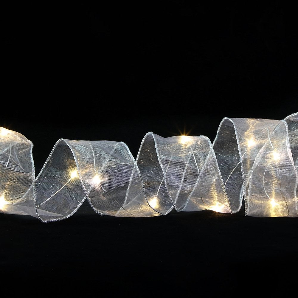 Plain Tulle Edge-Stitched Ribbon Gold Warm Light (5cm)2m 2