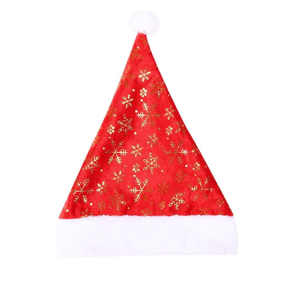 Plush Snowflake Christmas Santa Hat
