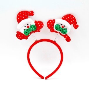 Polka Dot Snowman Spring Head Bopper