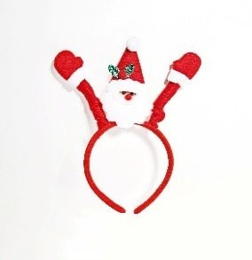 Raised Hand Santa Headband Head Bopper 20x24cm