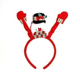 Raised Hand Snowman Headband Head Bopper