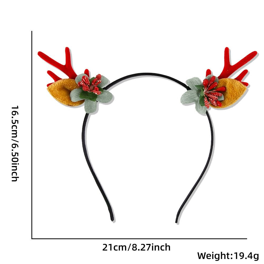 Red Antler Flower Pcs Headband