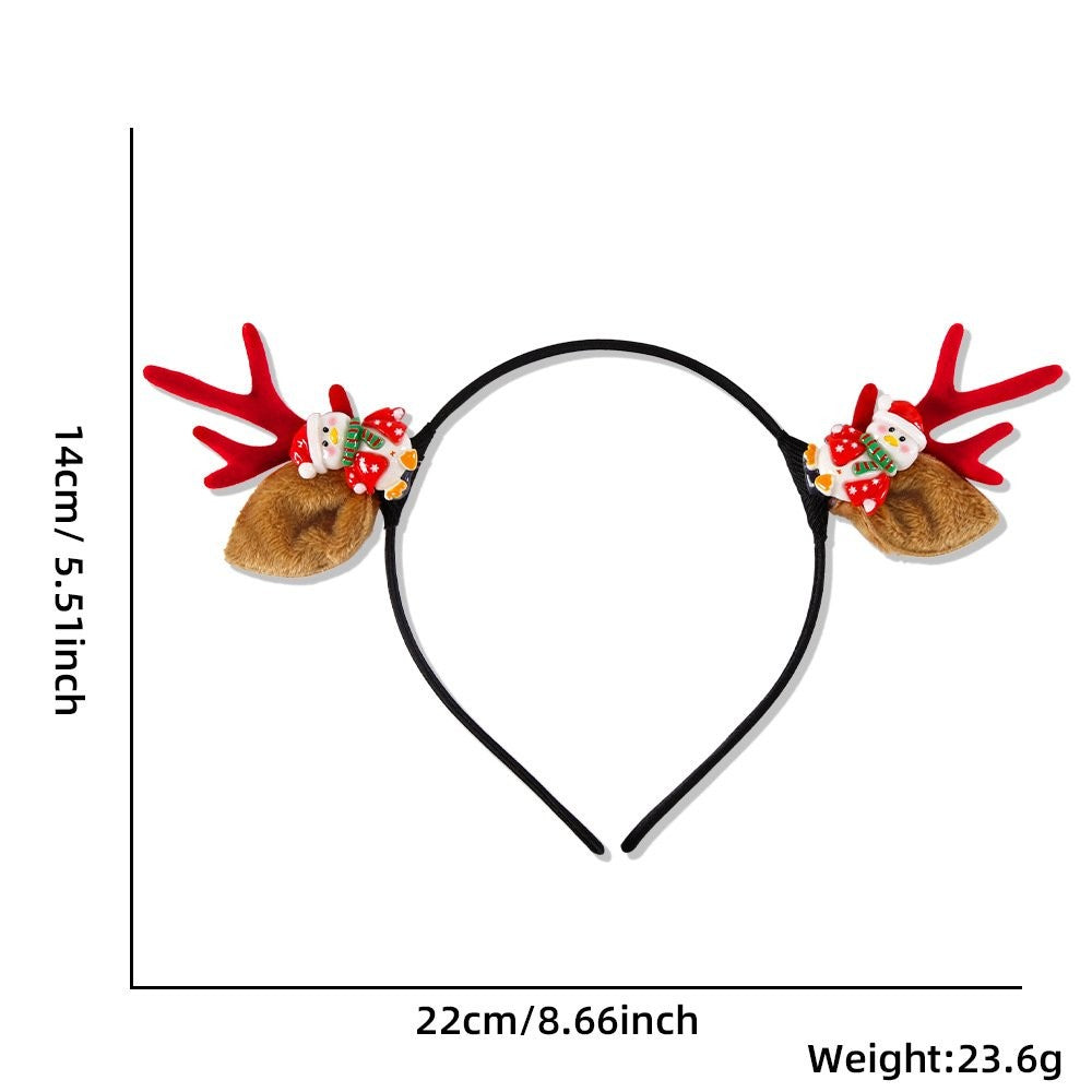 Red Antler Snowman Headband 14*22cm