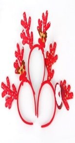 Red Antler Sticker Santa / Reindeer Head Bopper