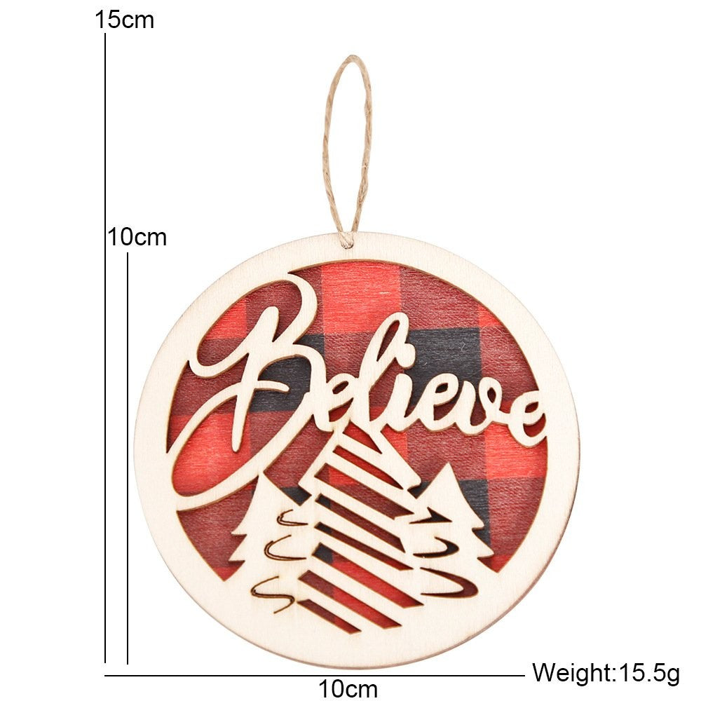 Red Base Letter Christmas Tree a Style Hanging Sign