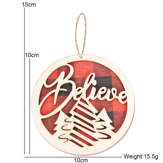 Red Base Letter Christmas Tree a Style Hanging Sign