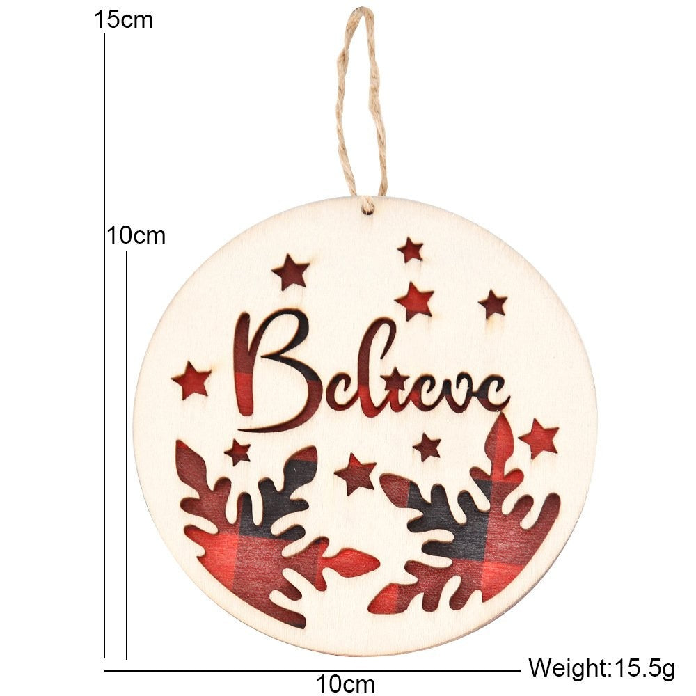 Red Base Letter Christmas Tree a Style Hanging Sign 10