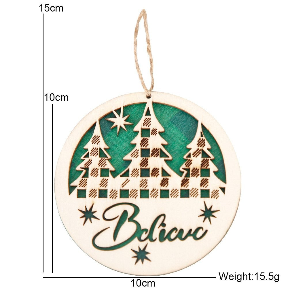 Red Base Letter Christmas Tree a Style Hanging Sign 5