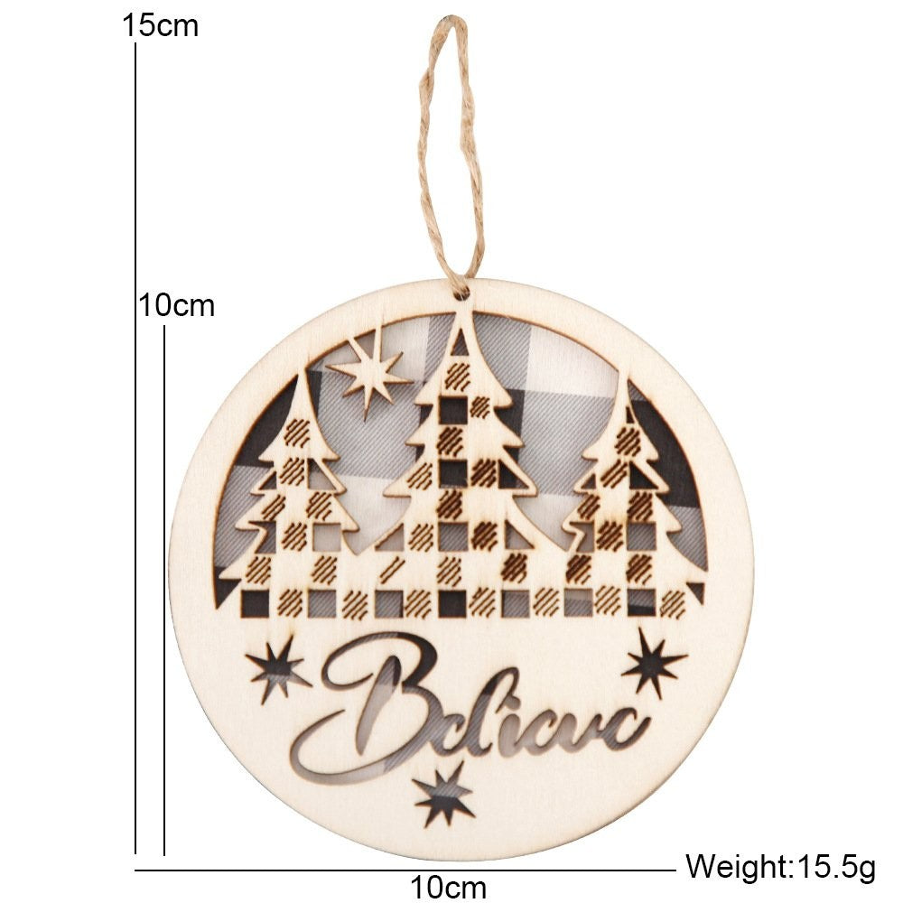 Red Base Letter Christmas Tree a Style Hanging Sign 6