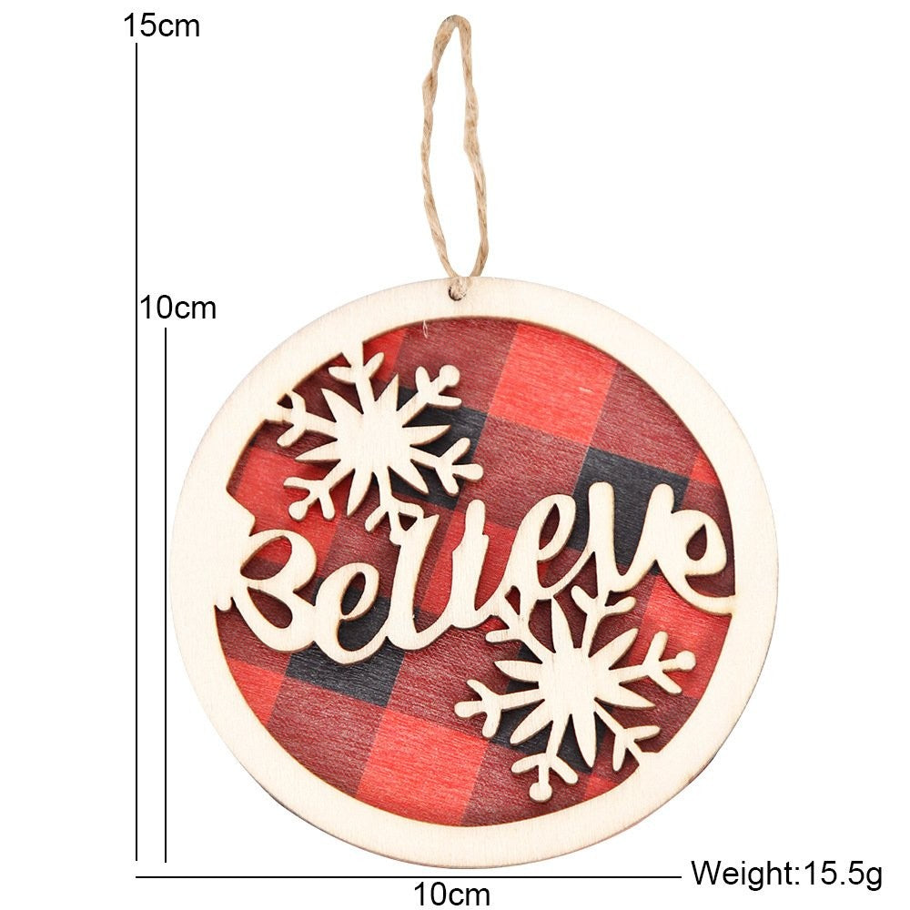 Red Base Letter Christmas Tree a Style Hanging Sign 7