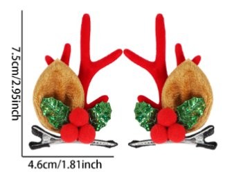 Red Berry Red Antler Hair Clip