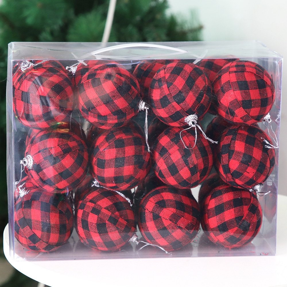 Red Black Plaid (24 Pc / Box) Tinsel