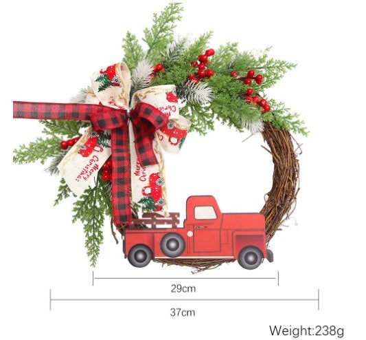 Red Black Plaid Car Ornament 2