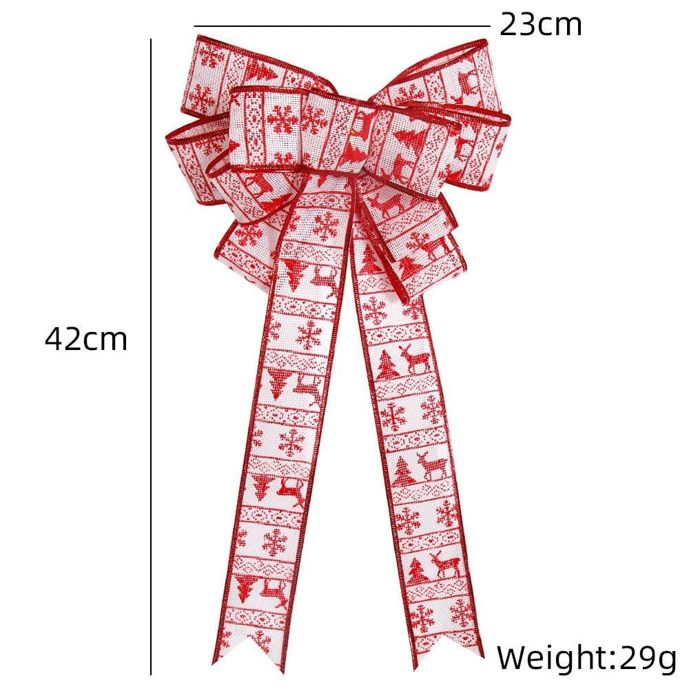 Red Black Square Plaid Bow 4