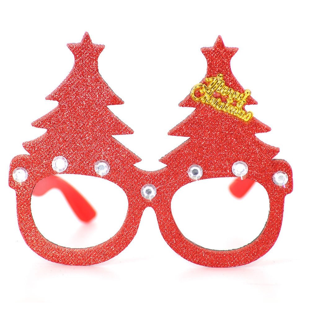 Red Christmas Tree Glasses 12*14.5cm