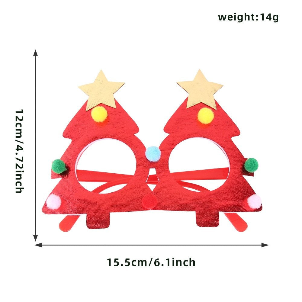 Red Christmas Tree Glasses 12*15cm