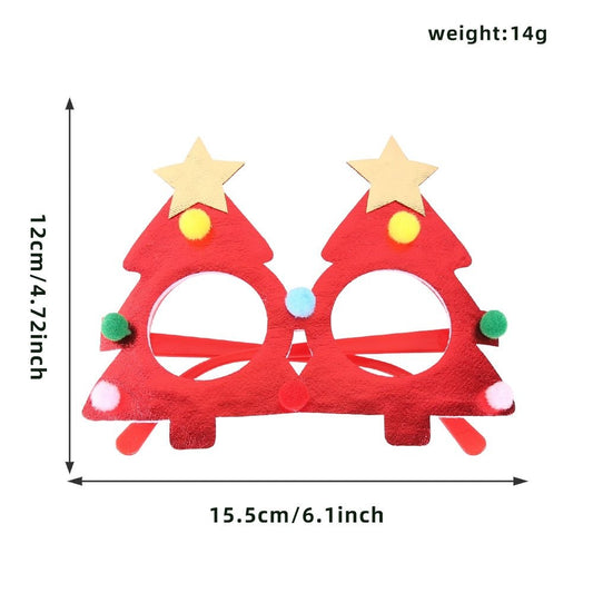 Red Christmas Tree Glasses 12*15cm