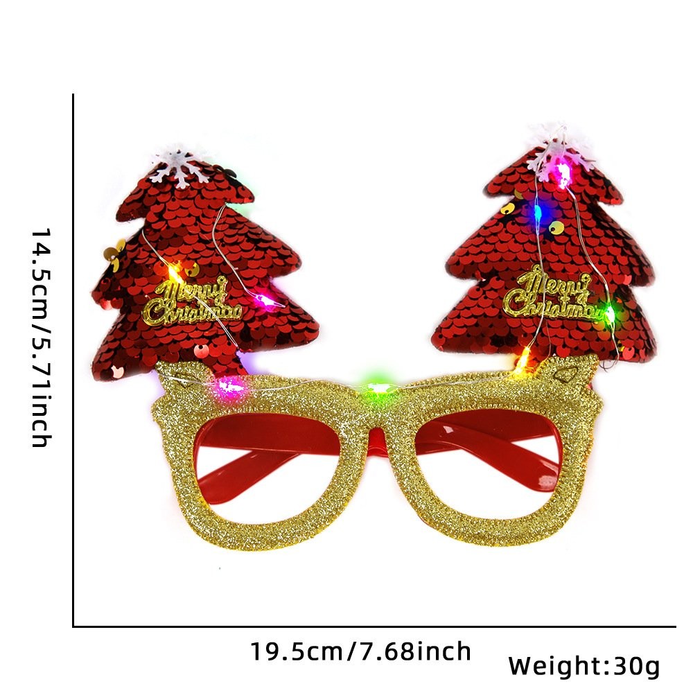 Red Christmas Tree Glasses (with LED)
