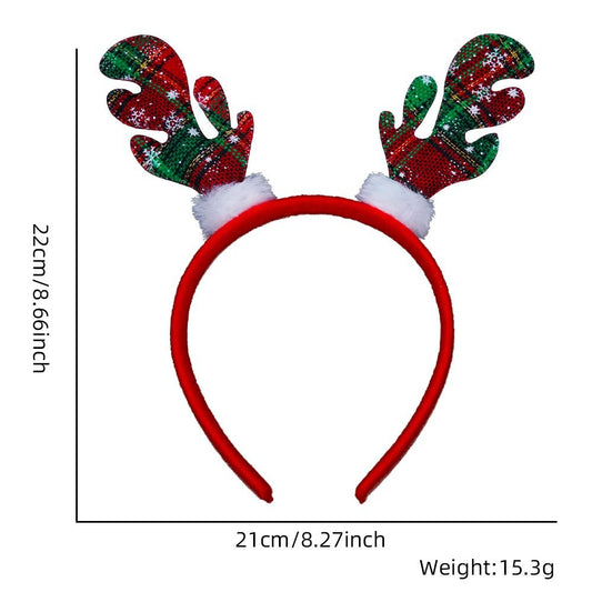 Red Corner Snowflake Headband
