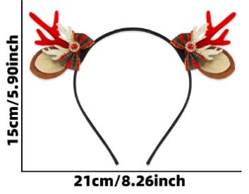 Red Gem Bow Tie Red Antler Headband