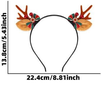 Red Gem Bow Tie Red Antler Headband 2