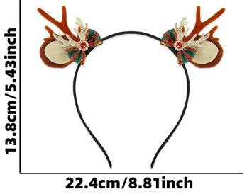 Red Gem Bow Tie Red Antler Headband 5