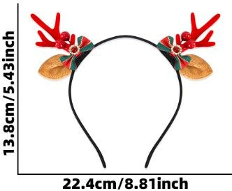 Red Gem Bow Tie Red Antler Headband 7