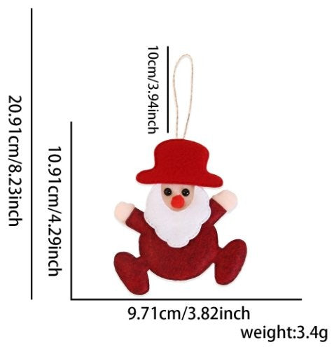 Red Hat Santa Ornament