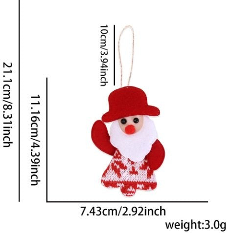 Red Hat Santa Tree Ornament